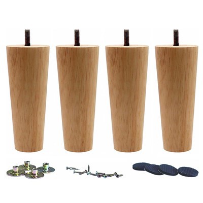 丸型無垢材の交換用家具脚