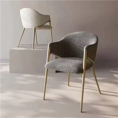 ゴールド脚付きベルベットダイニングチェア